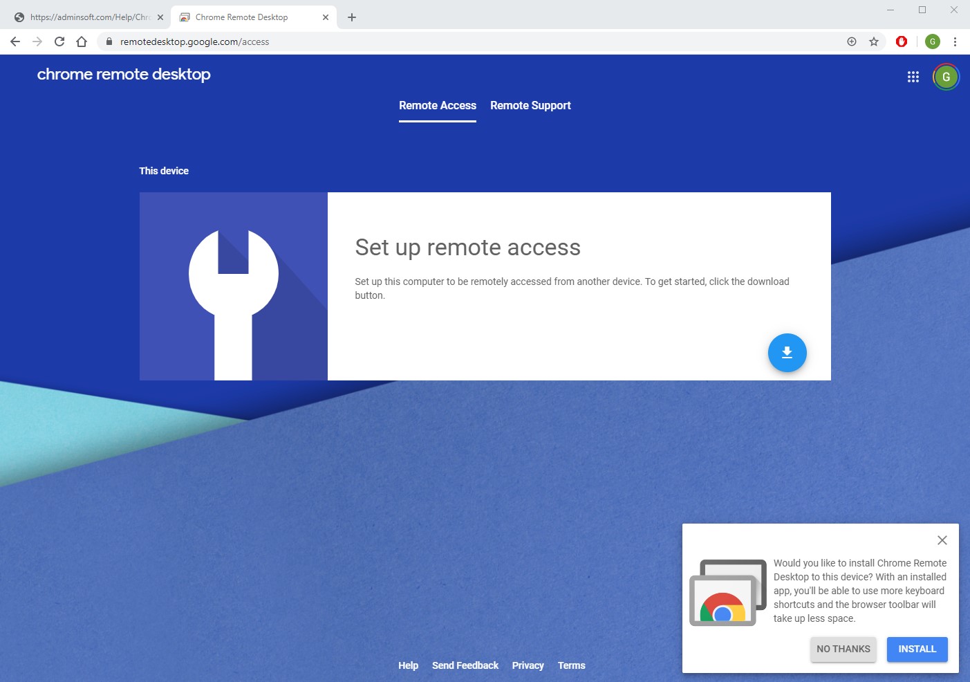 Chrome Remote Desktop