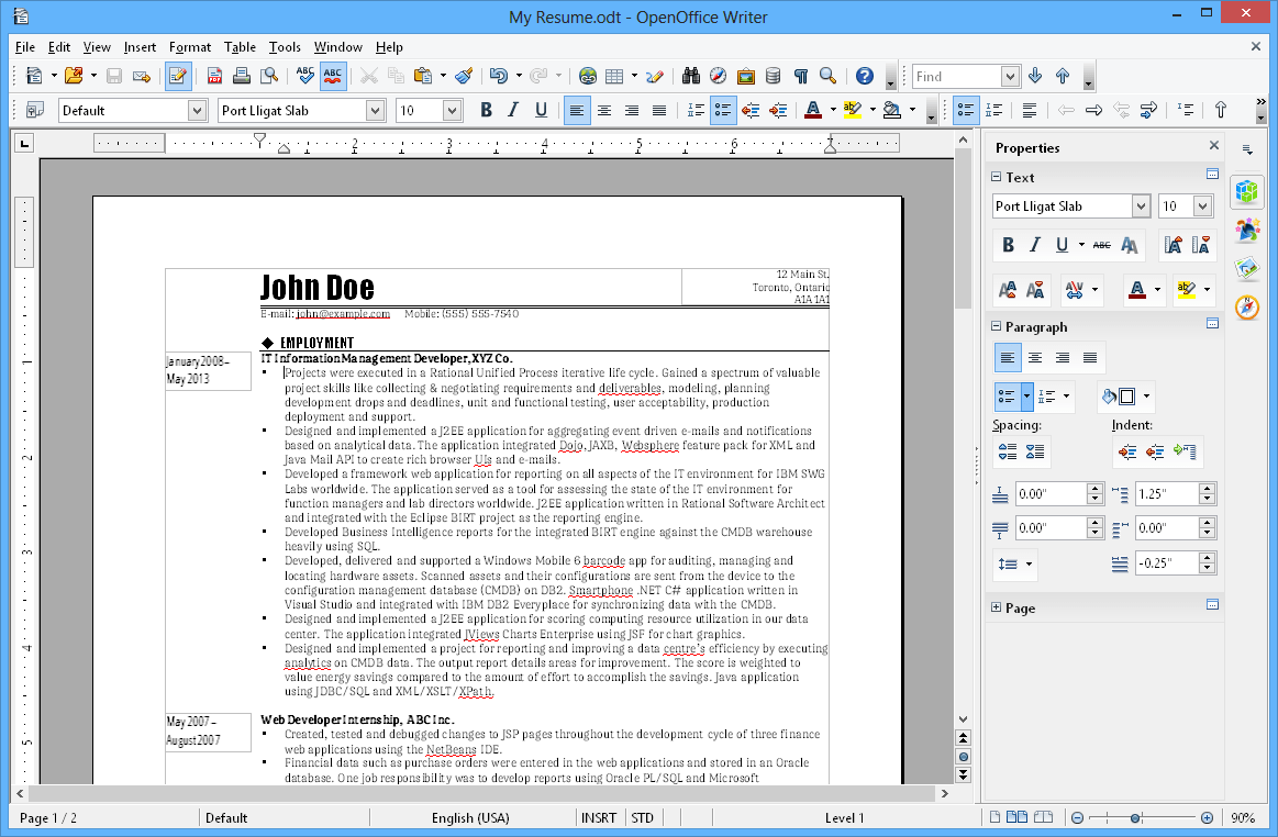 Apache OpenOffice Calc