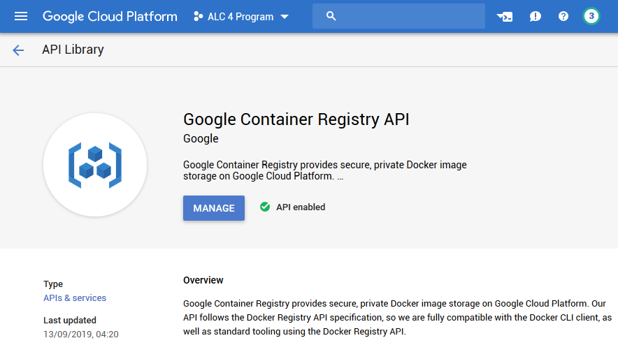 Google Cloud Container Registry