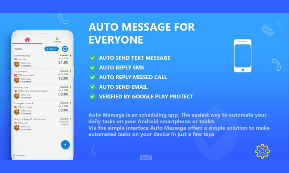 Auto Message send and reply SMS