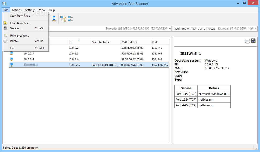 Advanced Port Scanner