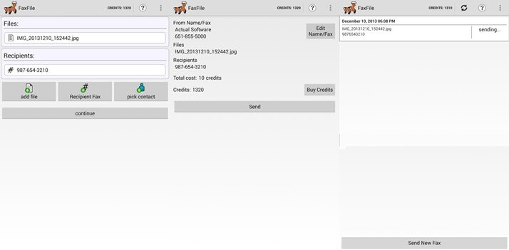 Fax Send fax from Phone