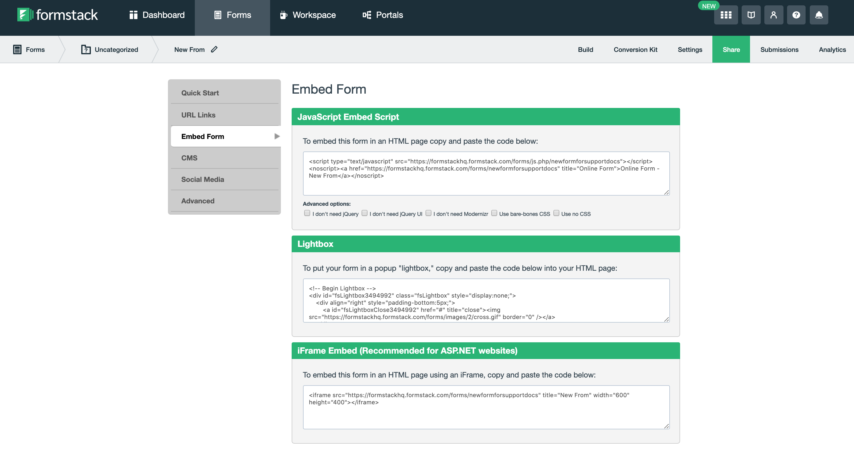 Formstack Forms