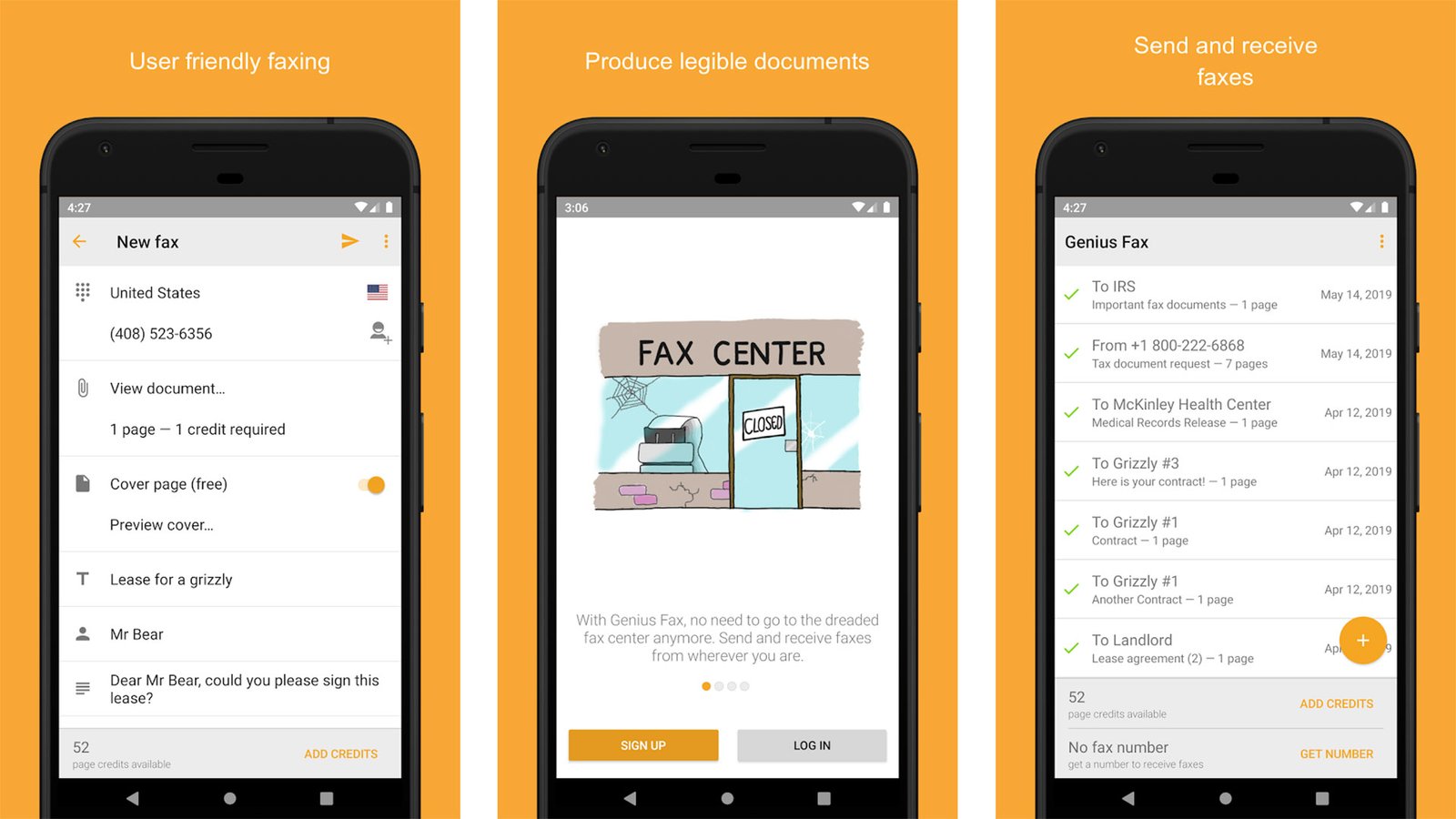 Fax Send fax from Phone