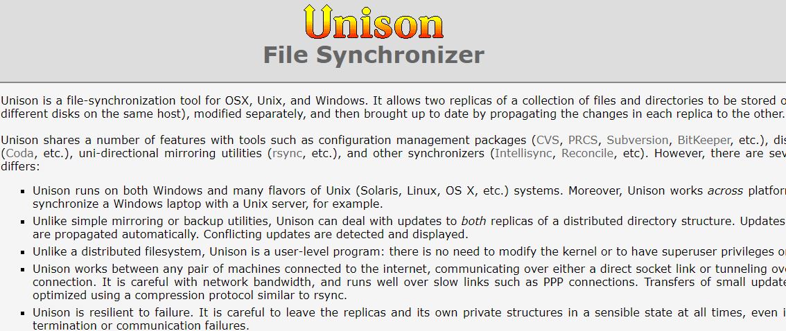 Unison File Synchronizer