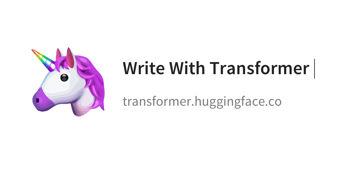 Write With Transformer