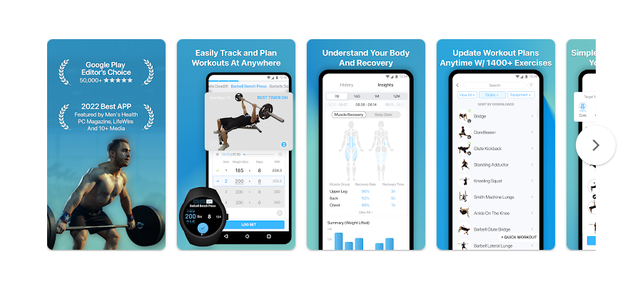 JEFIT Workout Planner Gym Log