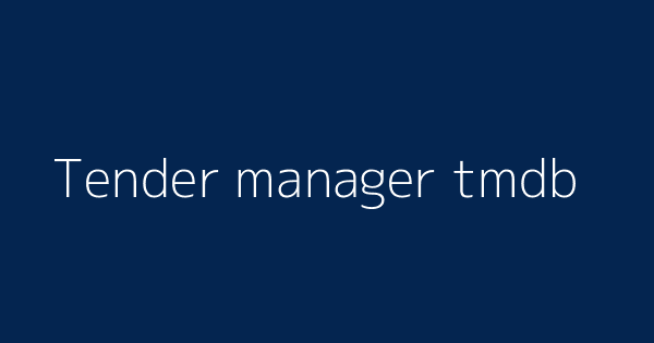 Tender Manager TMdB