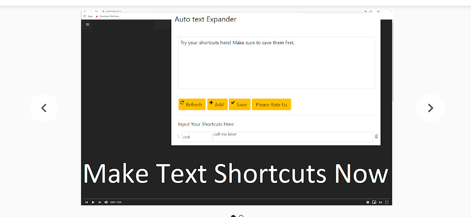 Auto Text Expander for Google Chrome