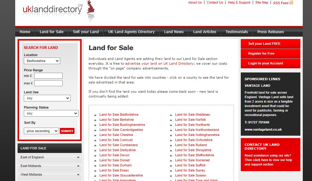 UK Land Directory