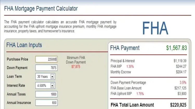 FHA Mortgage Payment Calculator