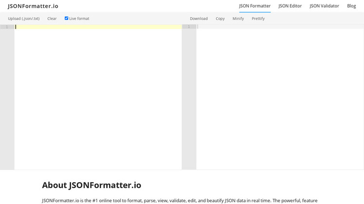 JSONFormatter.io