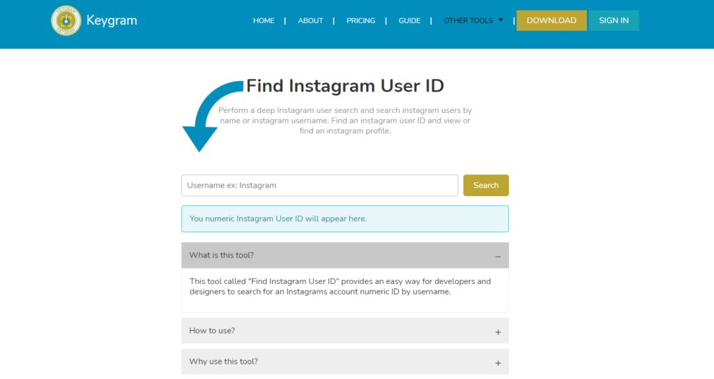 Keygram Find Instagram User ID