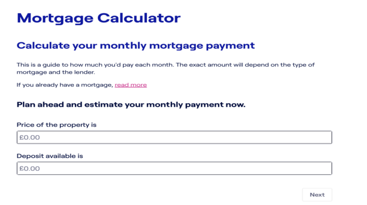 MoneyHelper’s mortgage calculato