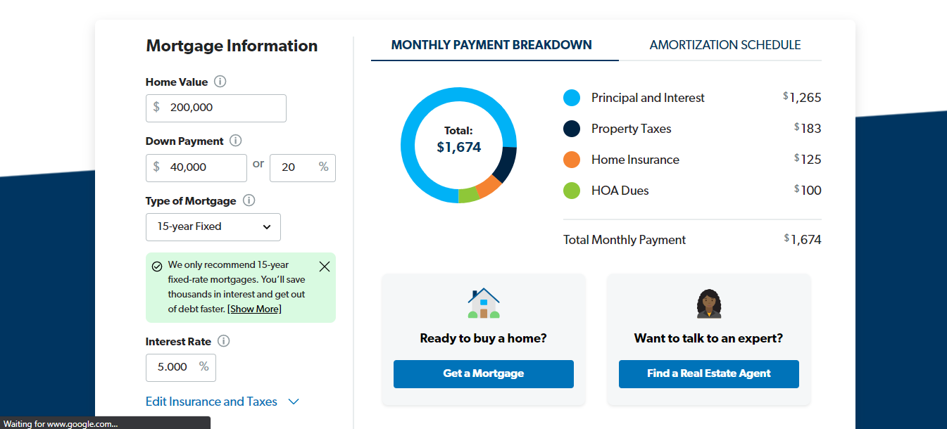 The Dave Ramsey.com Mortgage Calculator