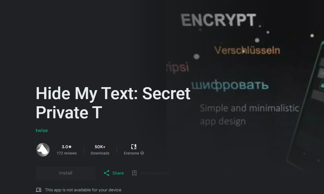 Hide My Text: Secret Private Text Message