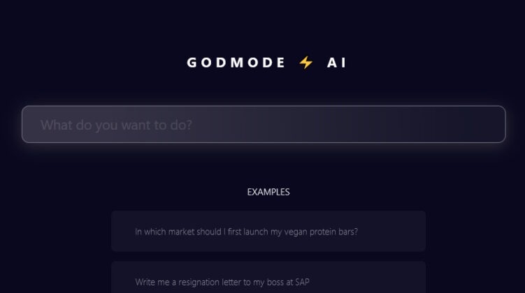 Godmode-ai-space-screenshot